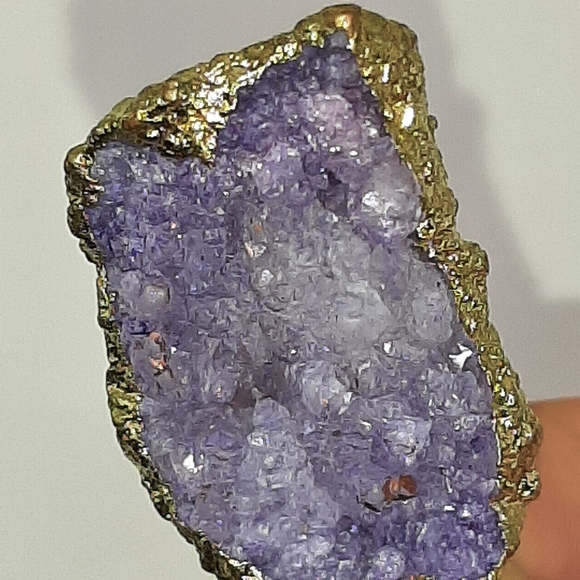 Handmade Amethyst Geode Necklace - Picture 4 of 7